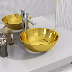 Fabriqué en céramique, ce lavabo de forme de bol sera un supplément chic et intemporel à toute salle de bain, salle d'eau, ve ...