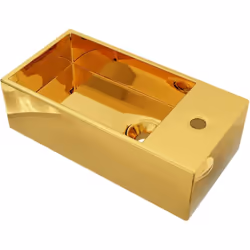 Fabriqué en céramique, ce lavabo de forme carrée sera un supplément chic et intemporel à toute salle de bain, salle d'eau, ve ...