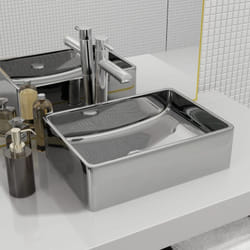 Vidaxl - Lavabo 41 x 30 x 12 cm Céramique Argenté