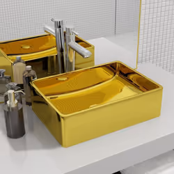 Fabriqué en céramique, ce lavabo rectangulaire sera un supplément chic et intemporel à toute salle de bain, salle d'eau, vest ...