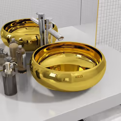 Fabriqué en céramique, ce lavabo de forme ronde sera un supplément chic et intemporel à toute salle de bain, salle d'eau, ves ...