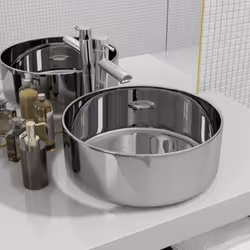 Description générale Fabriqué en céramique, ce lavabo de forme ronde est un ajout chic et intemporel à toute salle de bain, s ...