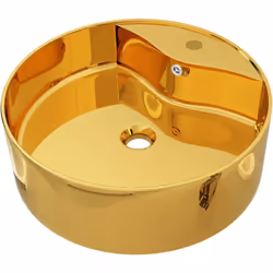 Fabriqué en céramique, ce lavabo de forme ronde sera un supplément chic et intemporel à toute salle de bain, salle d'eau, ves ...