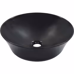 Fabriqué en céramique, ce lavabo de forme ronde sera un supplément chic et intemporel à toute salle de bain, salle d'eau, ves ...