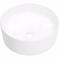 Description générale Fabriqué en céramique, ce lavabo de forme ronde avec design de diamant est un ajout chic et intemporel p ...