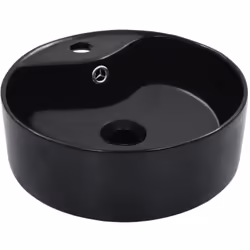 Fabriqué en céramique, ce lavabo de forme ronde sera un supplément chic et intemporel à toute salle de bain, salle d'eau, ves ...