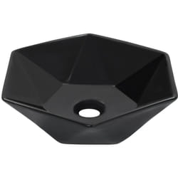 Vidaxl - Lavabo 41x36,5x12 cm Céramique Noir