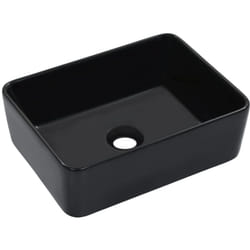 Lavabo 40x30x13 cm Céramique Noir Vidaxl