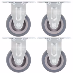 Cet ensemble de 4 roulettes fixes sera l’accessoire idéal pour les petits équipements et les meubles tels que d'établi, de ch ...