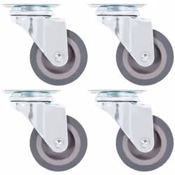 Cet ensemble de 4 roulettes pivotantes sera l’accessoire idéal pour les petits équipements et les meubles tels que d'établi,  ...
