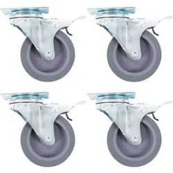 Vidaxl - Roulettes pivotantes avec double frein 4 pcs 75 mm