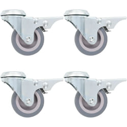 Vidaxl - 4 pcs Roulettes pivotantes à trou de boulon à double frein 50mm