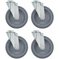 Vidaxl - 4 pcs Roulettes pivotantes à trou de boulon 125 mm