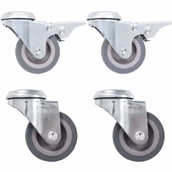 Cet ensemble de 4 roulettes pivotantes à trou de boulon sera l’accessoire idéal pour les petits équipements et les meubles te ...