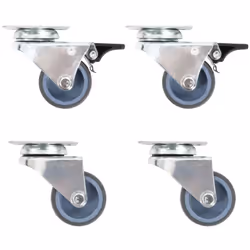 Cet ensemble de 4 roulettes pivotantes à deux roulettes sera l’accessoire idéal pour les petits équipements et les meubles te ...