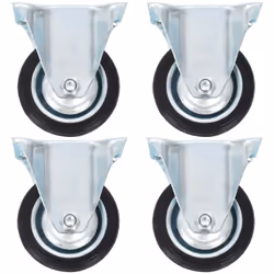 Cet ensemble de 4 roulettes fixes sera l’accessoire idéal pour les petits équipements et les meubles tels que d'établi, de ch ...