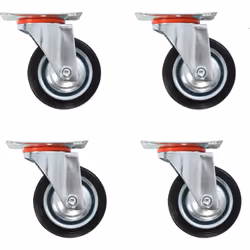 Cet ensemble de 4 roulettes pivotantes sera l’accessoire idéal pour les petits équipements et les meubles tels que d'établi,  ...