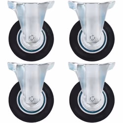 Cet ensemble de 4 roulettes fixes sera l’accessoire idéal pour les petits équipements et les meubles tels que d'établi, de ch ...