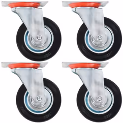 Cet ensemble de 4 roulettes pivotantes sera l’accessoire idéal pour les petits équipements et les meubles tels que d'établi,  ...