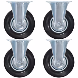 Cet ensemble de 4 roulettes fixes sera l’accessoire idéal pour les petits équipements et les meubles tels que d'établi, de ch ...