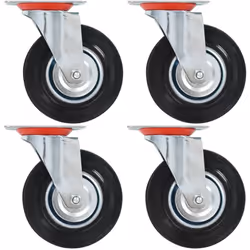 Cet ensemble de 4 roulettes pivotantes sera l’accessoire idéal pour les petits équipements et les meubles tels que d'établi,  ...