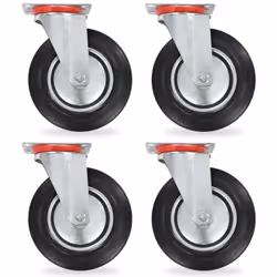 Cet ensemble de 4 roulettes pivotantes sera l’accessoire idéal pour les petits équipements et les meubles tels que d'établi,  ...