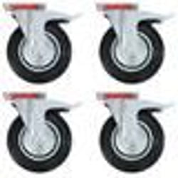 vidaXL Roulettes pivotantes avec double frein 4 pcs 200 mm