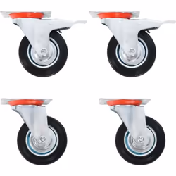 Cet ensemble de 4 roulettes pivotantes sera l’accessoire idéal pour les petits équipements et les meubles tels que d'établi,  ...