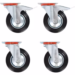 Cet ensemble de 4 roulettes pivotantes sera l’accessoire idéal pour les petits équipements et les meubles tels que d'établi,  ...
