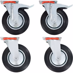 Cet ensemble de 4 roulettes pivotantes sera l’accessoire idéal pour les petits équipements et les meubles tels que d'établi,  ...