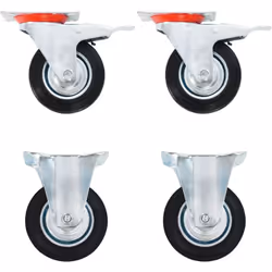 Cet ensemble de 4 roulettes sera l’accessoire idéal pour les petits équipements et les meubles tels que d'établi, de chariot, ...