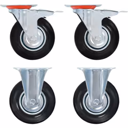 Cet ensemble de 4 roulettes sera l’accessoire idéal pour les petits équipements et les meubles tels que d'établi, de chariot, ...