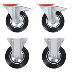 Cet ensemble de 4 roulettes sera l’accessoire idéal pour les petits équipements et les meubles tels que d'établi, de chariot, ...