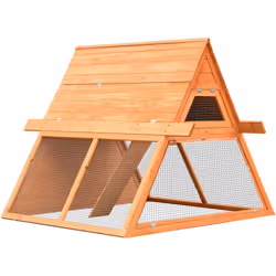 Ce clapier de haute qualité au design en forme de A offre un endroit confortable pour permettre aux petits animaux comme les ...