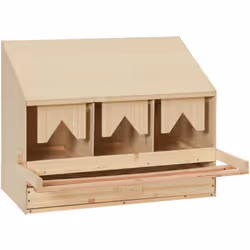 Ce nichoir fournira à vos poules un endroit confortable et protégé pour pondre leurs œufs ! Les 3 compartiments spacieux perm ...