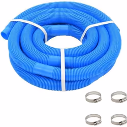 vidaXL Tuyau de piscine avec colliers de serrage Bleu 38 mm 6 m