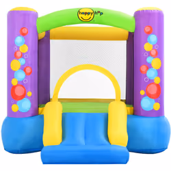 Imaginez que vos enfants s'amusent sur ce château gonflable avec toboggan Happy Hop ! Ce château gonflable est en PVC. Il com ...