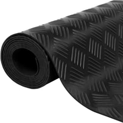 Vidaxl - Tapis en caoutchouc antidérapant 1,5x4 m 3 mm Quadrillage