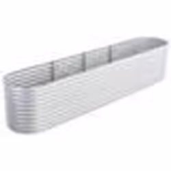 vidaXL Jardinière surélevée 400x80x81 cm acier galvanisé argenté