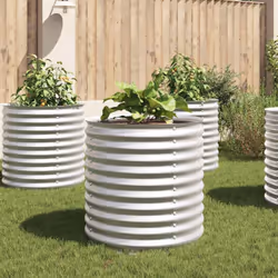 Ce lit surélevé de jardin en acier galvanisé conviendra parfaitement aux bricoleurs pour décorer leurs jardins, balcons ou pa ...