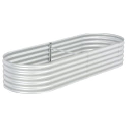 vidaXL Lit surélevé de jardin 240x80x44 cm Acier galvanisé Argenté