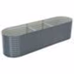 vidaXL Lit surélevé de jardin 320x80x81 cm Acier galvanisé Gris - TU