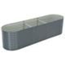 vidaXL Lit surélevé de jardin 320x80x81 cm Acier galvanisé Gris - TU