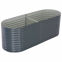 vidaXL Lit surélevé de jardin 240x80x81 cm Acier galvanisé Gris - TU
