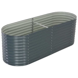 vidaXL Lit surélevé de jardin 240x80x81 cm Acier galvanisé Gris - TU