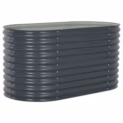 vidaXL Lit surélevé de jardin 160x80x81 cm Acier galvanisé Gris - TU