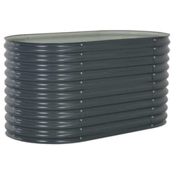 vidaXL Lit surélevé de jardin 160x80x81 cm Acier galvanisé Gris - TU