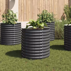 Ce lit surélevé de jardin en acier galvanisé conviendra parfaitement aux bricoleurs pour décorer leurs jardins, balcons ou pa ...