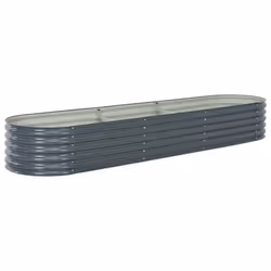 vidaXL Lit surélevé de jardin 320x80x44 cm Acier galvanisé Gris - TU