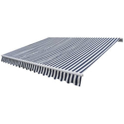 Vidaxl - Auvent pliable manuel 300 cm Bleu/blanc